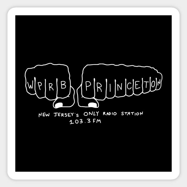 WPRB Knuckles Dark Sticker by WPRB 103.3 fm